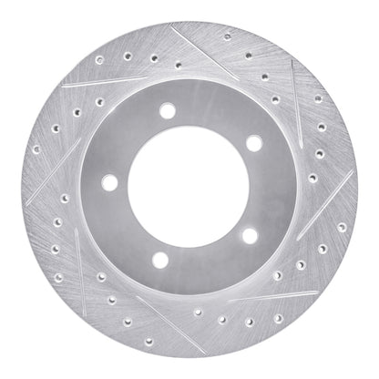 R1 Concepts R1 96-98 Suzuki SIDEKICK Front Right Drilled & Slotted Silver Brake Rotor