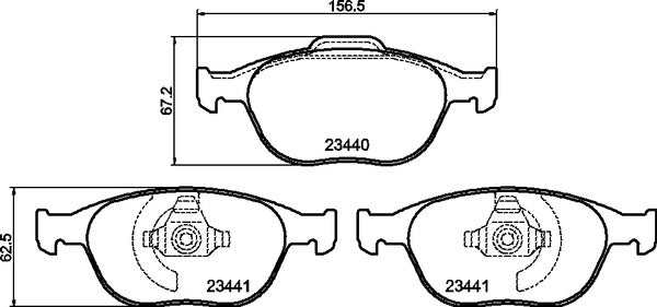 Mintex MDB2272 Brake Pad Set, disc brake