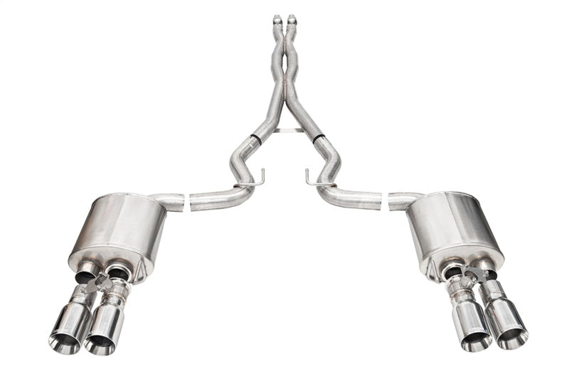 CORSA Performance Corsa 24+ Ford Mustang V8 5.0L 3in Cat-Back Exhaust System w/ Twin 4in Polished Straight Tips