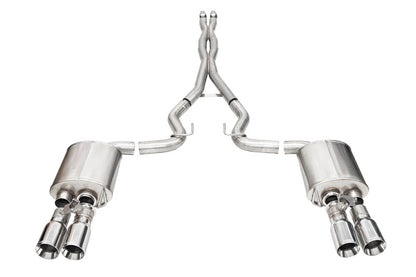 CORSA Performance Corsa 24+ Ford Mustang V8 5.0L 3in Cat-Back Exhaust System w/ Twin 4in Polished Straight Tips