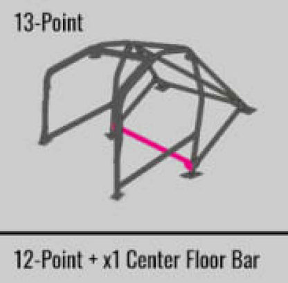 Cusco Safety21 2-Passenger 13-Point BLK DASH-THROUGH Roll Cage Subaru STi GRB 08-14 (S/O NO CNCL)