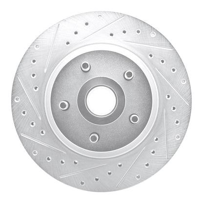 R1 Concepts R1 71-81 Chrysler Town & Country Front Left Drilled & Slotted Silver Brake Rotor