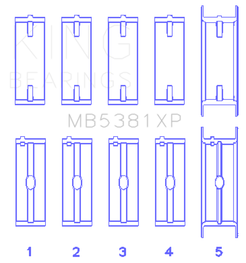King Engine Bearings Holden 253/308CI 5.0L/5.7L (Size .010) Main Bearing Set