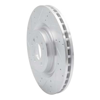 R1 Concepts R1 12-19 Mercedes-Benz GLE300D Front Left Drilled & Slotted Silver Brake Rotor
