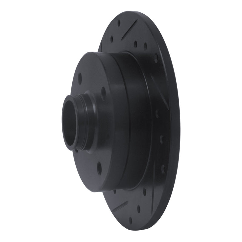 R1 Concepts R1 81-85 Mazda RX-7 Rear Left Drilled & Slotted Black Brake Rotor