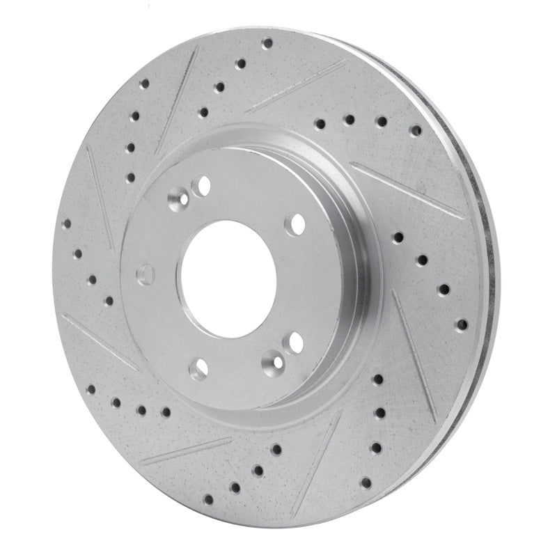 R1 Concepts R1 10-13 Hyundai SANTA FE Front Left Drilled & Slotted Silver Brake Rotor