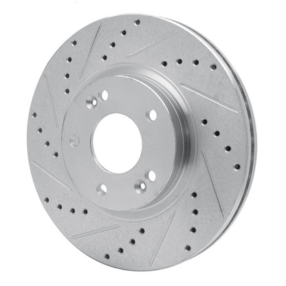 R1 Concepts R1 10-13 Hyundai SANTA FE Front Left Drilled & Slotted Silver Brake Rotor