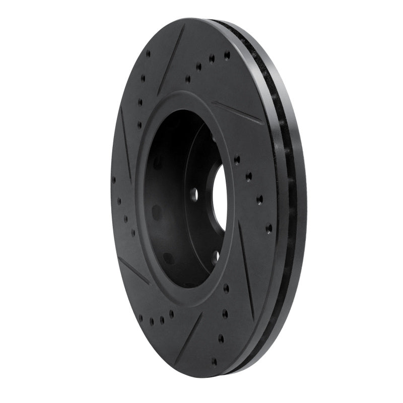 R1 Concepts R1 10-13 Suzuki Kizashi Front Right Drilled & Slotted Black Brake Rotor