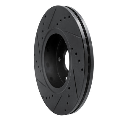 R1 Concepts R1 10-13 Suzuki Kizashi Front Right Drilled & Slotted Black Brake Rotor