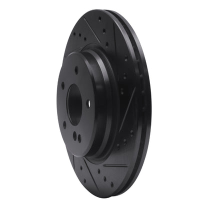 R1 Concepts R1 98-09 Chrysler Crossfire Rear Right Drilled & Slotted Black Brake Rotor