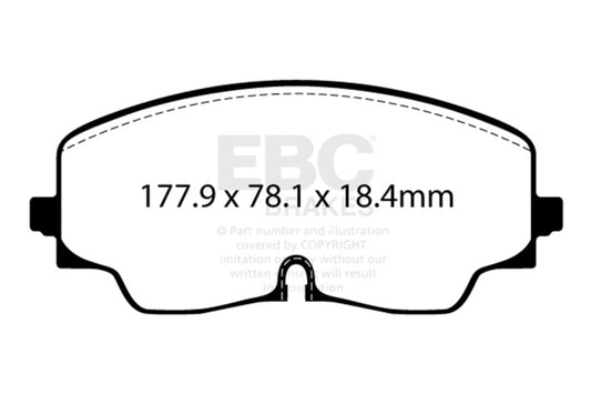 EBC 2022+ Volkswagen Golf R (Mk8) Bluestuff Front Brake Pads