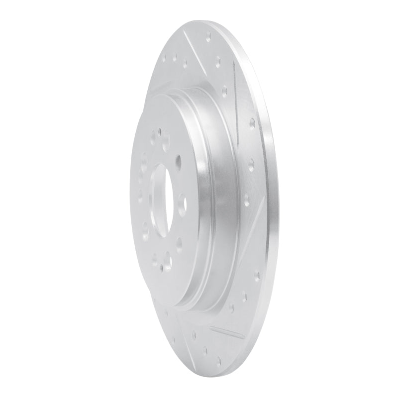 R1 Concepts R1 17-25 Acura RDX Rear Right Drilled & Slotted Silver Brake Rotor