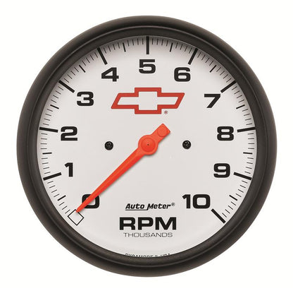 Autometer GM Bowtie White 5in 10000 RPM In-Dash Electronic Tachometer