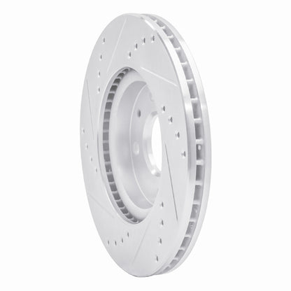 R1 Concepts R1 83-83 Mazda 626 Front Right Drilled & Slotted Silver Brake Rotor