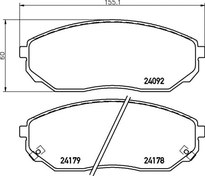 Mintex MDB2585 Brake Pad Set, disc brake