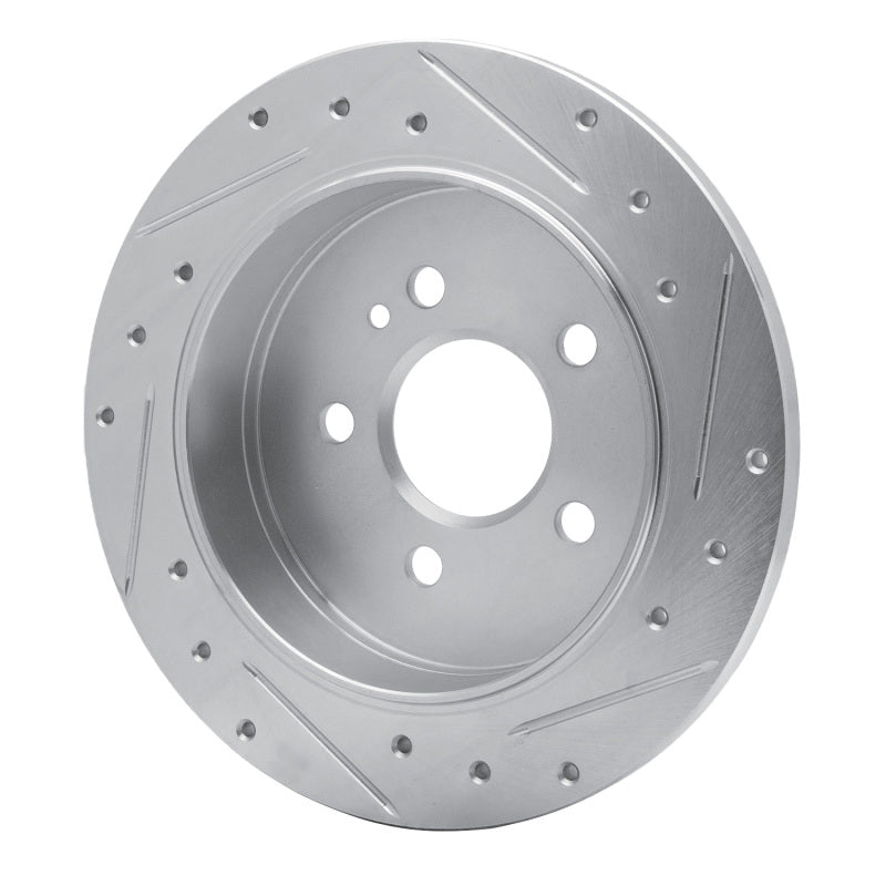 R1 Concepts R1 98-05 Mercedes-Benz ML350 Rear Left Drilled & Slotted Silver Brake Rotor