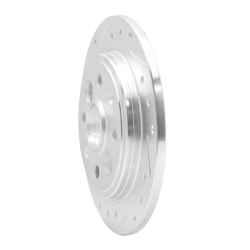 R1 Concepts R1 86-89 Acura Integra Rear Left Drilled & Slotted Silver Brake Rotor
