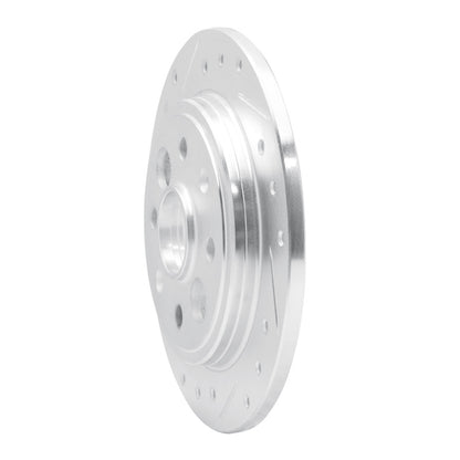 R1 Concepts R1 86-89 Acura Integra Rear Left Drilled & Slotted Silver Brake Rotor
