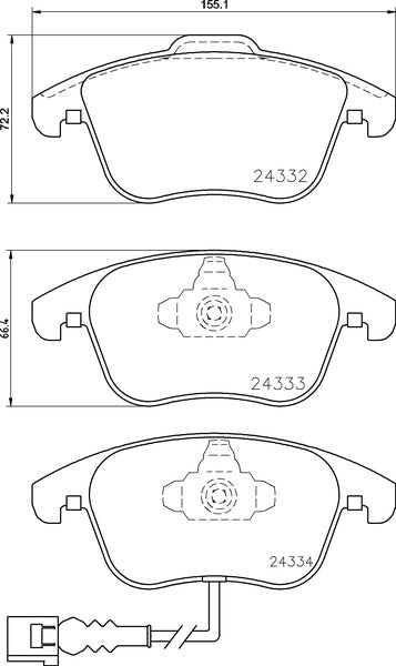 Mintex MDB2973 Brake Pad Set, disc brake