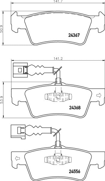 Mintex MDB2822 Brake Pad Set, disc brake