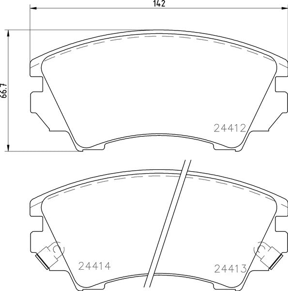 Mintex MDB2869 Brake Pad Set, disc brake