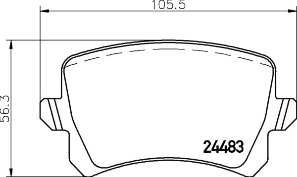 Mintex MDB2888 Brake Pad Set, disc brake