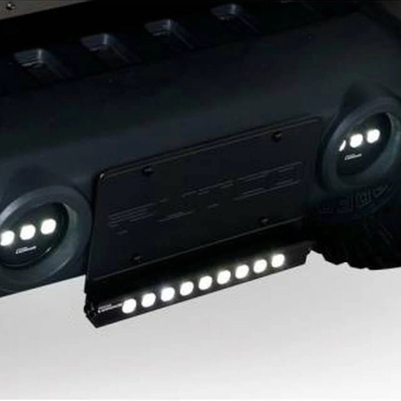 Putco 07-18 Jeep Wrangler - License Plate Frame w/ 10in Luminix Light Bar 3600LM