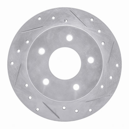 R1 Concepts R1 84-88 Pontiac 6000 Rear Right Drilled & Slotted Silver Brake Rotor