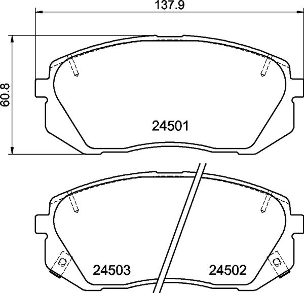 Mintex MDB2865 Brake Pad Set, disc brake