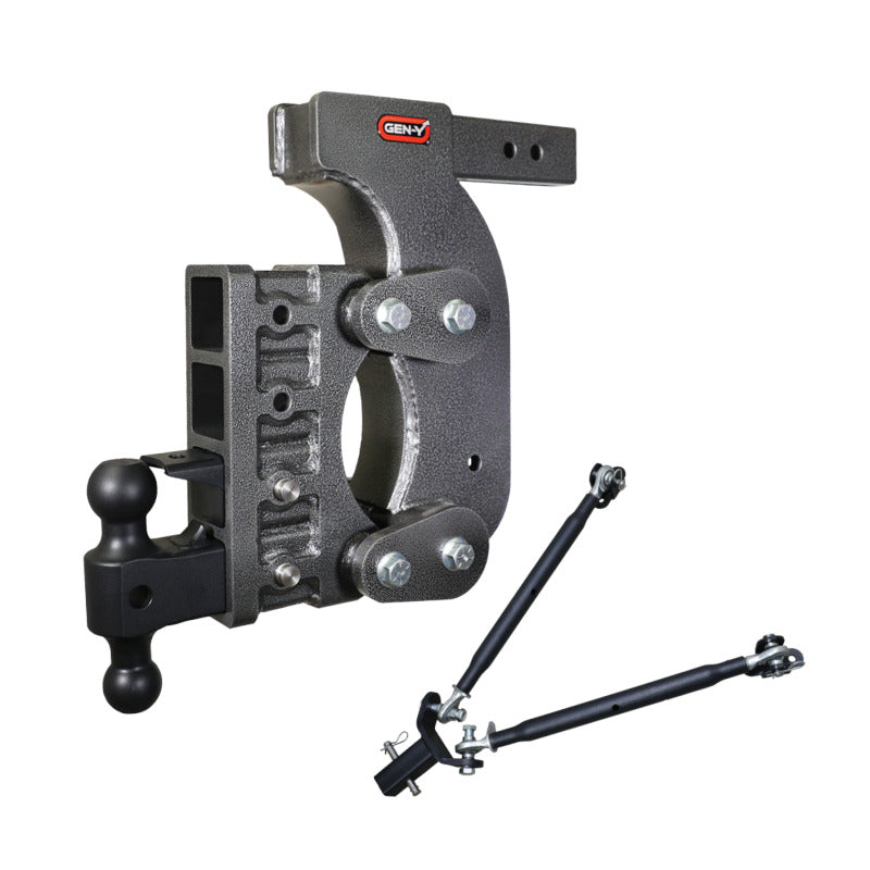 GEN-Y Hitch Gen-Y The Boss Torsion-Flex 2.5in Receiver 15in Drop Hitch w/Dual-Ball/Pintle Lock/Stab Kit