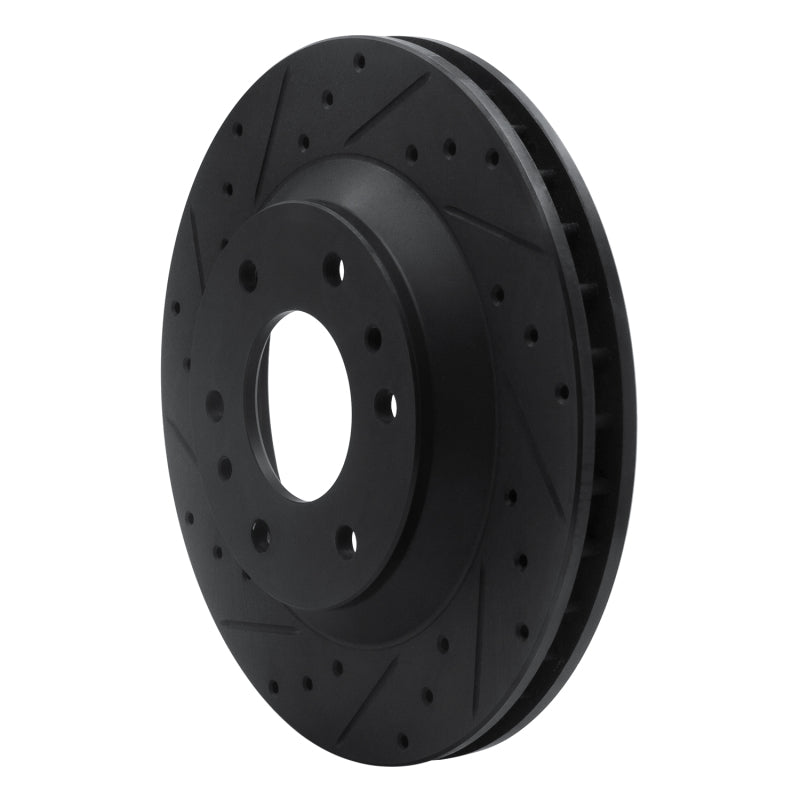 R1 Concepts R1 02-05 Buick Rainier Front Left Drilled & Slotted Black Brake Rotor