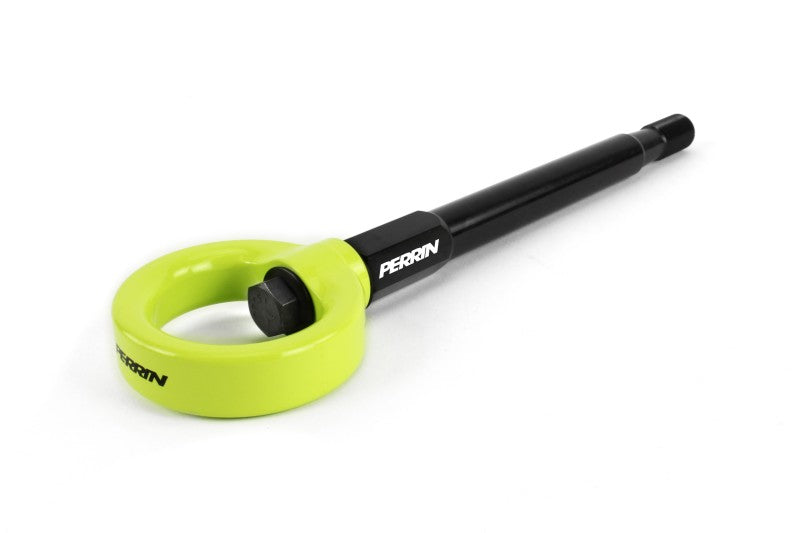 Perrin Performance PERRIN 08-14 Subaru WRX & STI / 08-11 Impreza / 05-09 Legacy Tow Hook Kit (Front) - Neon Yellow