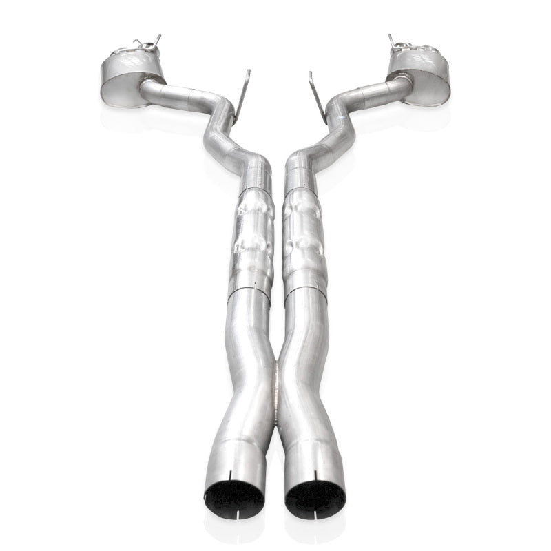 Stainless Works 2024 Mustang GT Catback Quad Tips Legend Sound X-Pipe Performance Connect Exhaust