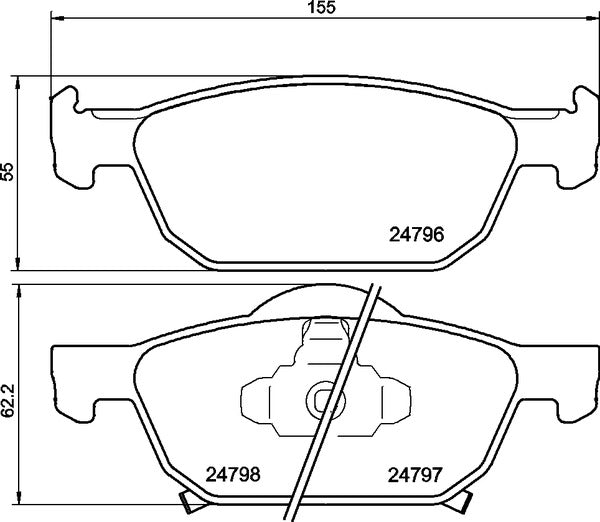 Mintex MDB2955 Brake Pad Set, disc brake