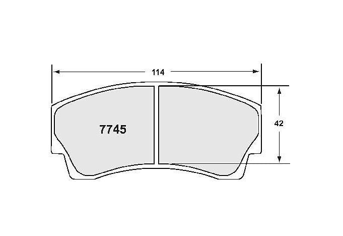 PFC 7745.01.16.44 REAR BRAKE PADS RACE 01 CMPD 16MM D2 / K-SPORT 4-PISTON & 6-PISTON