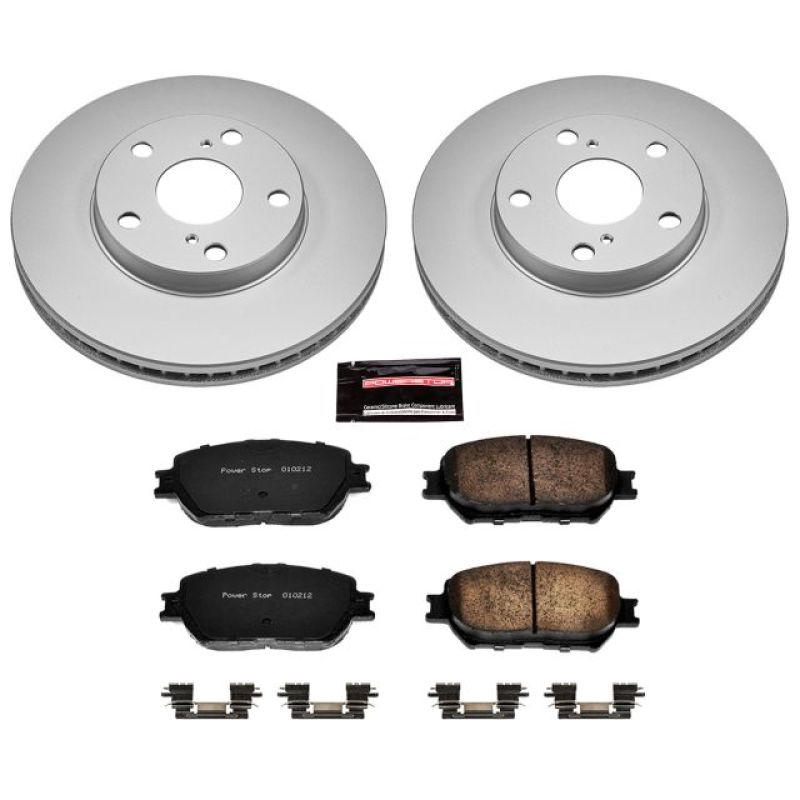 PowerStop Power Stop 02-06 Toyota Camry Front Z17 Evolution Geomet Coated Brake Kit