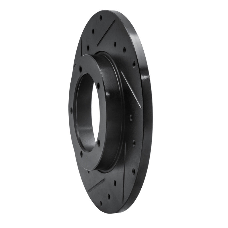 R1 Concepts R1 65-76 Porsche 911 Front Left Drilled & Slotted Black Brake Rotor