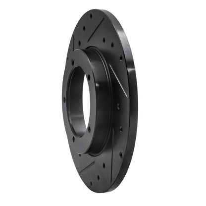 R1 Concepts R1 65-76 Porsche 911 Front Left Drilled & Slotted Black Brake Rotor