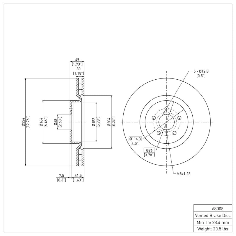 DFC 03-08 Nissan 350Z Front Brake Rotor