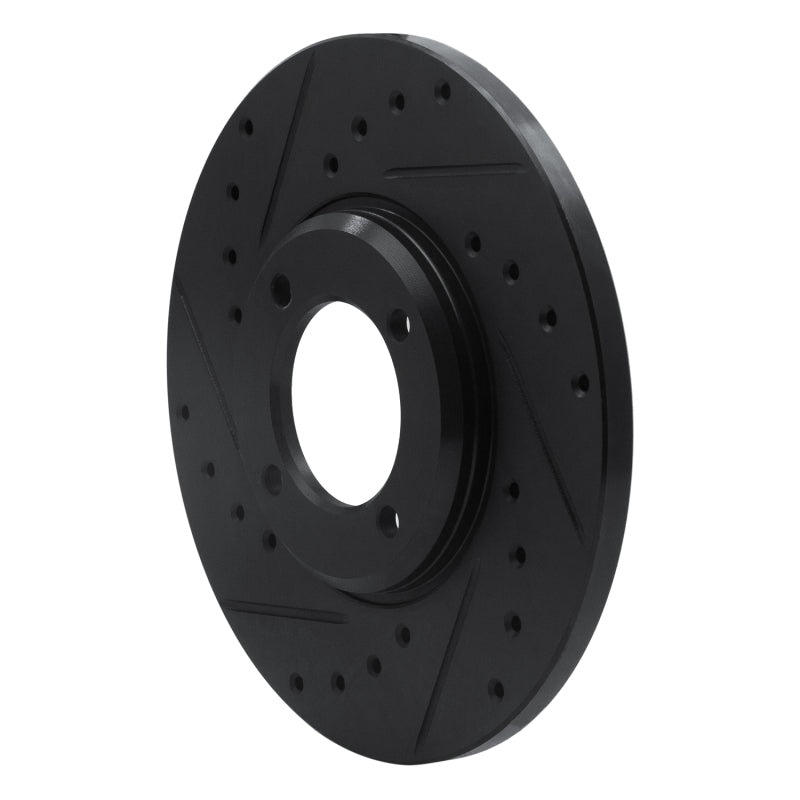 R1 Concepts R1 63-86 Ford Cortina Front Left Drilled & Slotted Black Brake Rotor