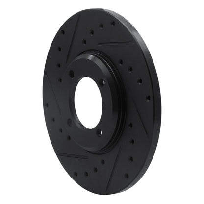 R1 Concepts R1 63-86 Ford Cortina Front Left Drilled & Slotted Black Brake Rotor