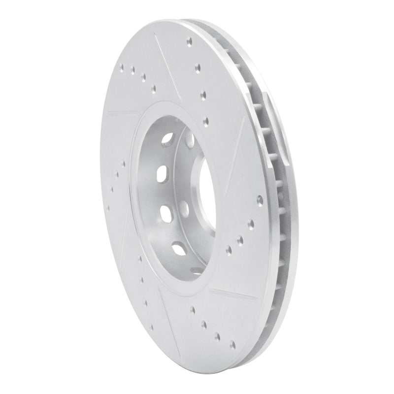 R1 Concepts R1 92-08 Audi A4 (USA/Canada) Front Left Drilled & Slotted Silver Brake Rotor