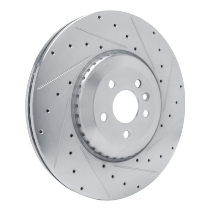 R1 Concepts R1 21-25 Jaguar F-Pace Front Right Drilled & Slotted Silver Brake Rotor