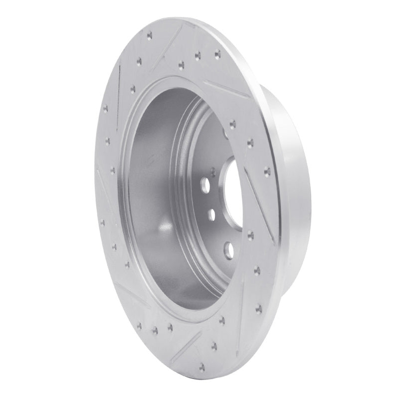 R1 Concepts R1 08-13 Toyota Highlander Rear Right Drilled & Slotted Silver Brake Rotor