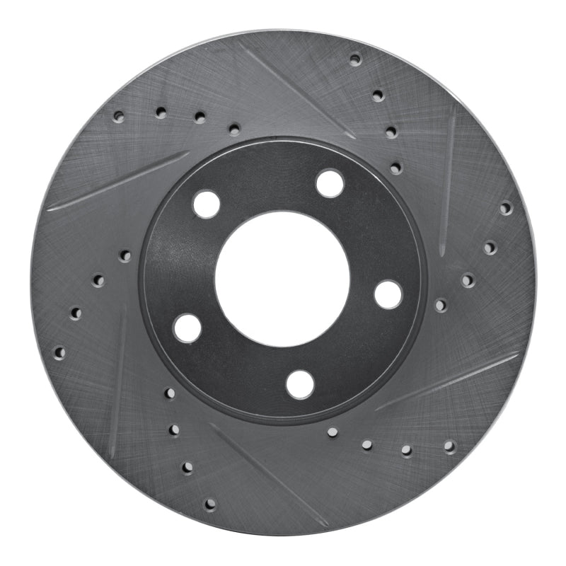 R1 Concepts R1 04-13 Mazda 3 Front Right Drilled & Slotted Silver Brake Rotor