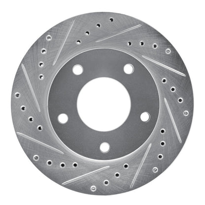 R1 Concepts R1 69-78 Cadillac Eldorado Rear Left Front Left Drilled & Slotted Silver Brake Rotor