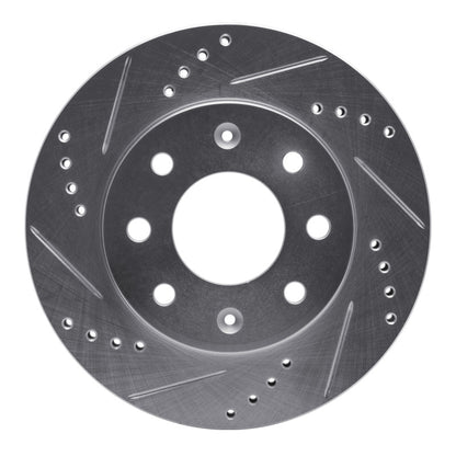 R1 Concepts R1 88-07 Dodge Colt Front Left Drilled & Slotted Silver Brake Rotor