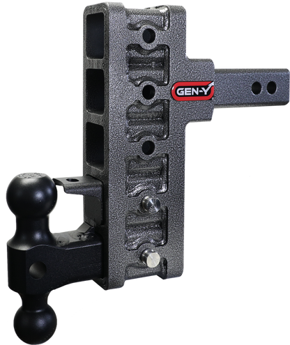 GEN-Y Hitch Gen-Y Mega Duty 2in Offset Shank 7.5in Drop 2K TW 10K Hitch w/GH-031 Dual-Ball/GH-032 Pintle Lock