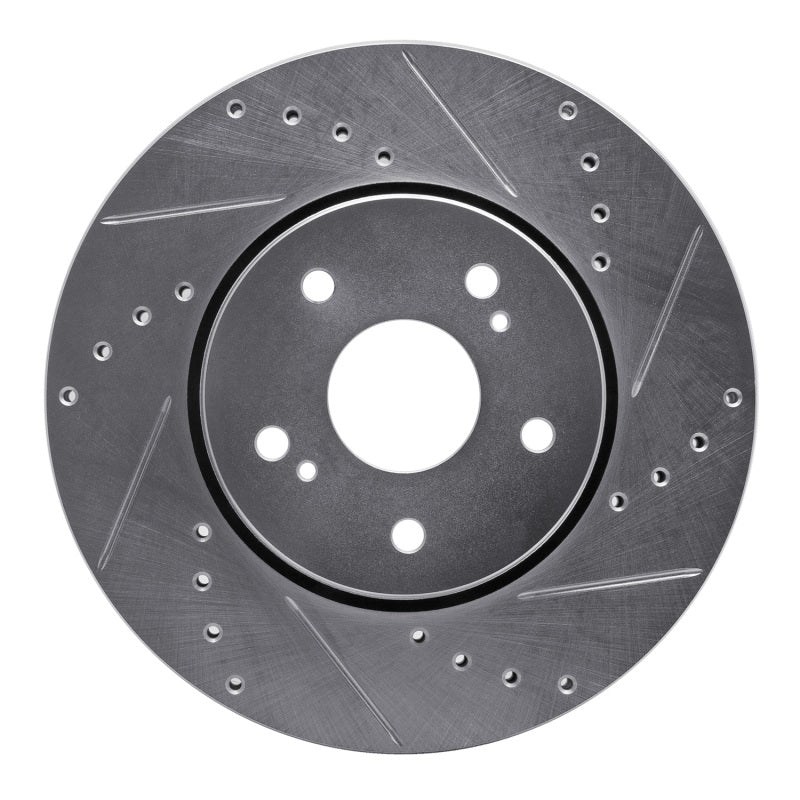 R1 Concepts R1 10-13 Suzuki Kizashi Front Right Drilled & Slotted Silver Brake Rotor