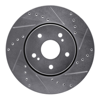 R1 Concepts R1 10-13 Suzuki Kizashi Front Right Drilled & Slotted Silver Brake Rotor